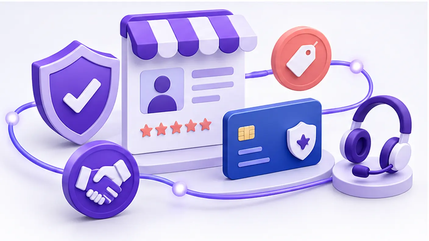 Conferência de identidade, oferta, pagamento e suporte de um parceiro TV Express