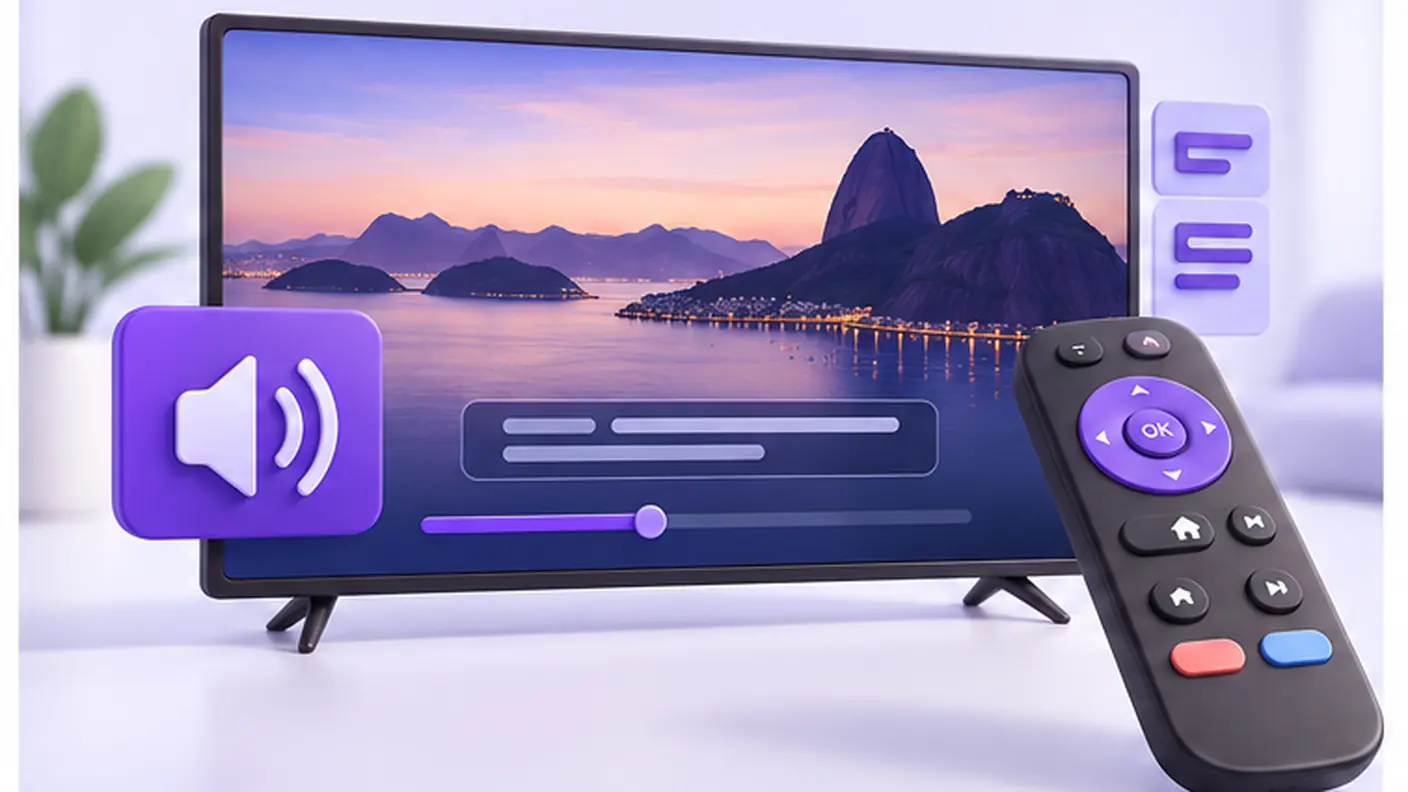 Conferência dos recursos de imagem, áudio e navegação da TV Express